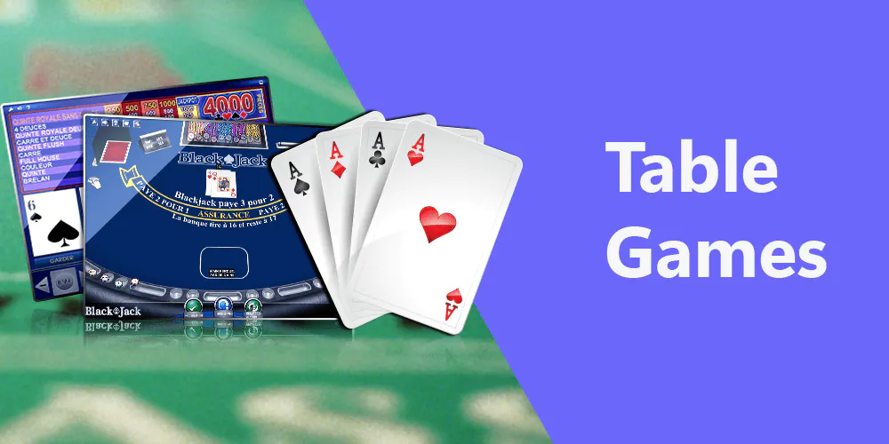 The table game section is the largest and has games for even the most demanding players.